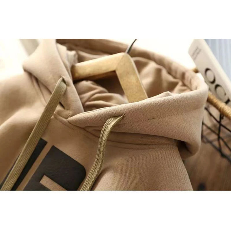 3-12 Years New Autumn Winter Boys Hoodies Lined With Plush Lining Thick Keep Warm Letter Hooded Sweatshirt For Kids