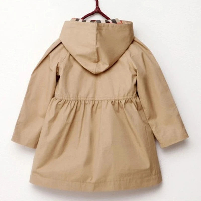 3-10Y Baby Girl's Spring Autumn Hoodied Windbreaker Children Kids Jacket Coat Clothing Teenager Girls Overalls Outerwear Clothes