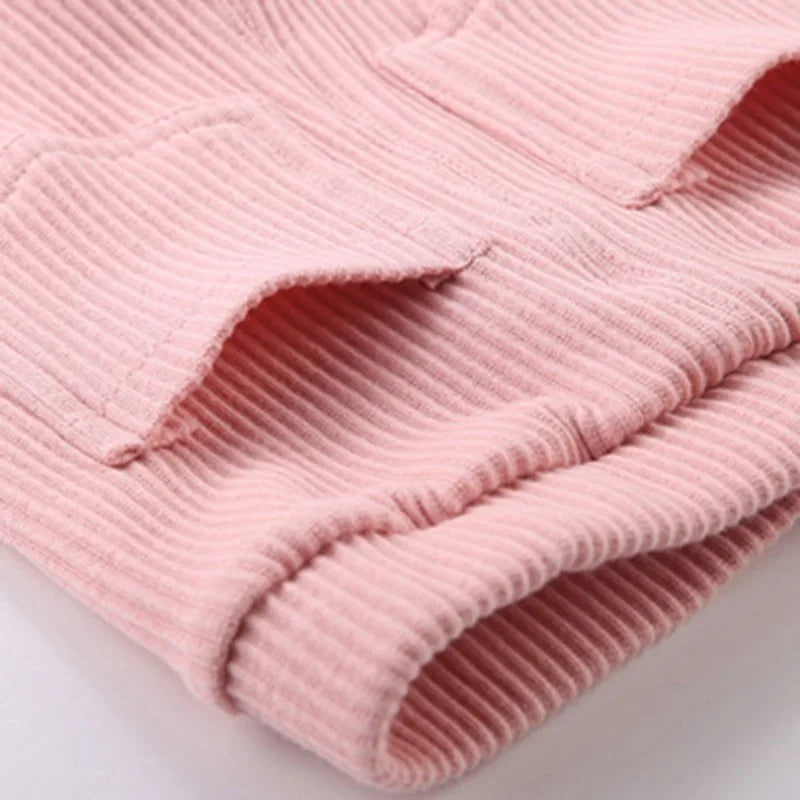 New Children Girls Boys Leggings Cotton Solid Color Cotton Ribbed Pants Spring Autumn Kids Pants Child High Waist Long Trousers