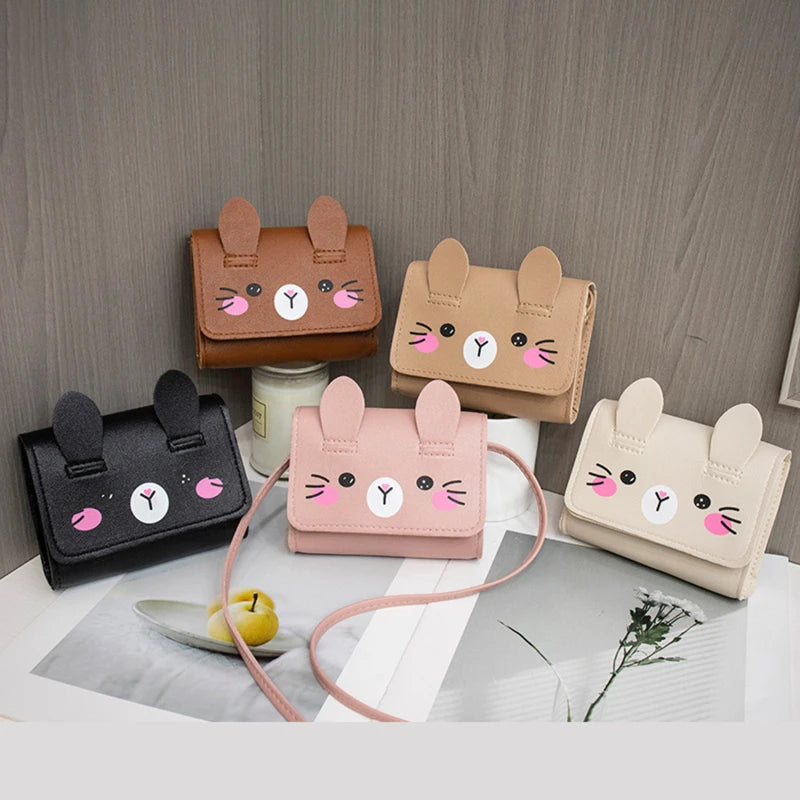 Children's Mini Handbags Hot Sale Princess Baby Girls PU Leather Small Shoulder Crossbody Bags Cute Kids Coin Purse Wallet