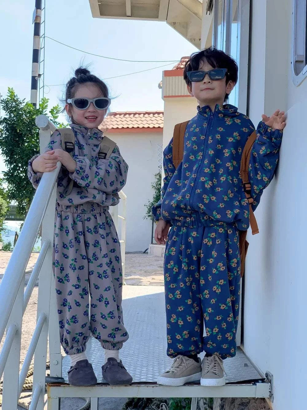 Children's Set Spring Autumn Boys Girls Printed Two Piece Set Children's Casual Clothing Set Sibling Clothing Kids Boys Clothes