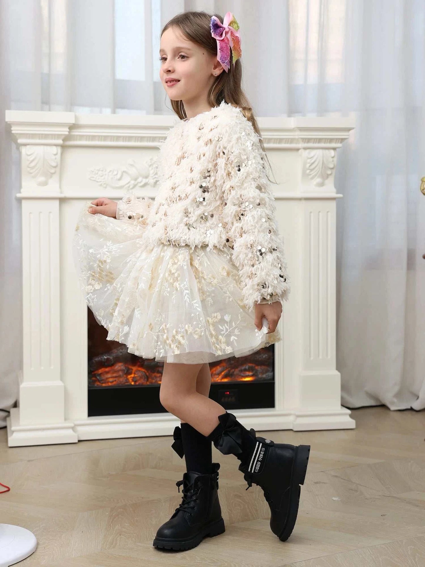 Summer Kids Girl lace Skirts baby girls floral embroidery TUTU Skirt Korean Fashion Birthday Clothes for 3-8 Year Child