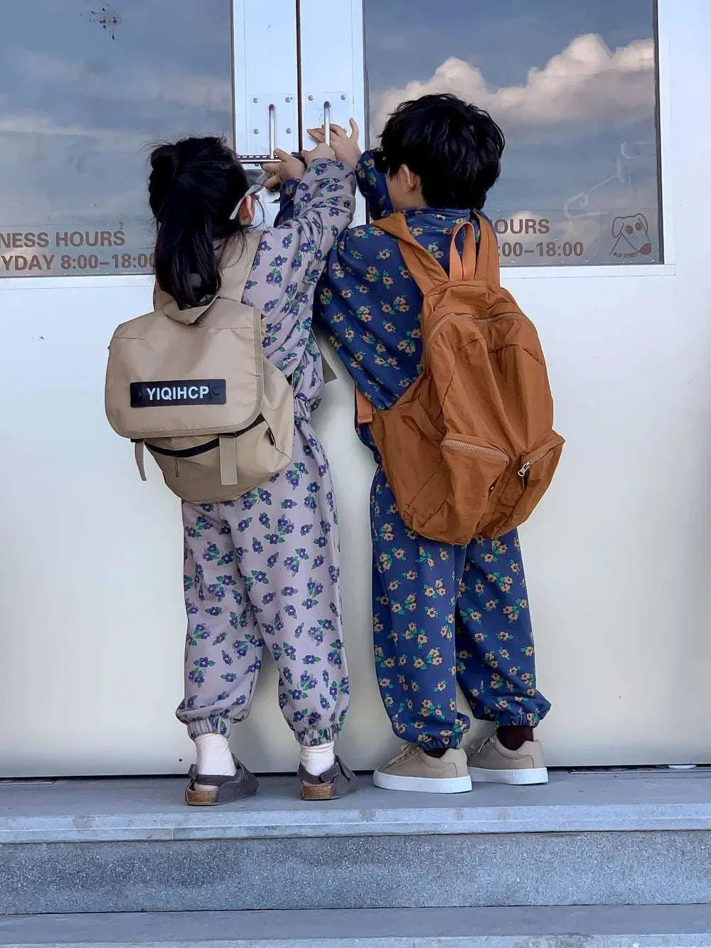 Children's Set Spring Autumn Boys Girls Printed Two Piece Set Children's Casual Clothing Set Sibling Clothing Kids Boys Clothes