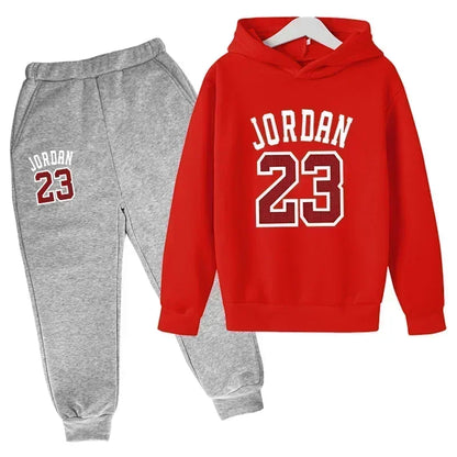 Spring Autumn Casual Fashion Sportswear Teen Children Hooded Hoodie+Pants Suit 2pcs Set Baby Boy Girl Tracksuit Set Kid Clothing