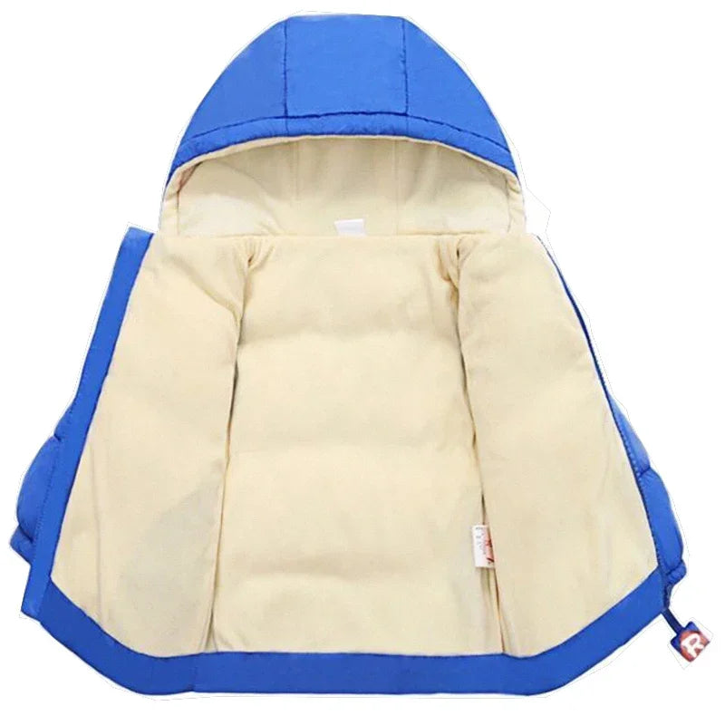 Kids Clothes Children's Jacket Coat Clothing Boy Girl Hooded Thicken Velvet Lining Keep Warm Down Jacket Children Clothing