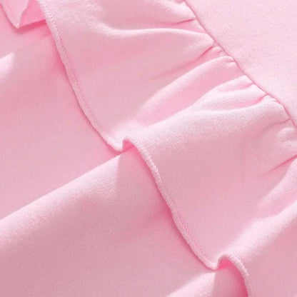 Girls Dress Sweet Bowknot Ruffles Decor Princess Dress Toddler Children Trendy Cotton Skin-Friendly Casual Dress Party Wear 2-7Y