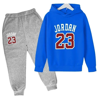 Spring Autumn Casual Fashion Sportswear Teen Children Hooded Hoodie+Pants Suit 2pcs Set Baby Boy Girl Tracksuit Set Kid Clothing