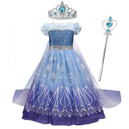 Girls Princess Dress 2023 Girl Encanto Cosplay Princess Elsa Costume Kids Birthday Party Halloween Carnival Party Fancy Dress