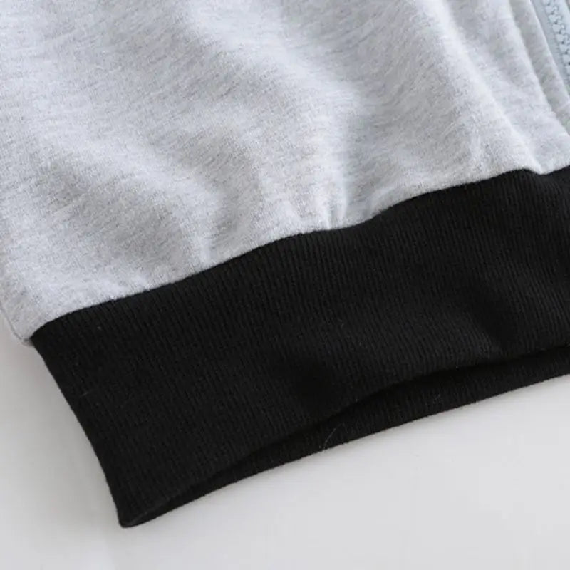 Spring Autumn Kids Baby Boys Coats Hooded Sweatshirt Girls Hoodies Children Jacket Toddler Outerwear Clothes Gray Blue Red 3-12T