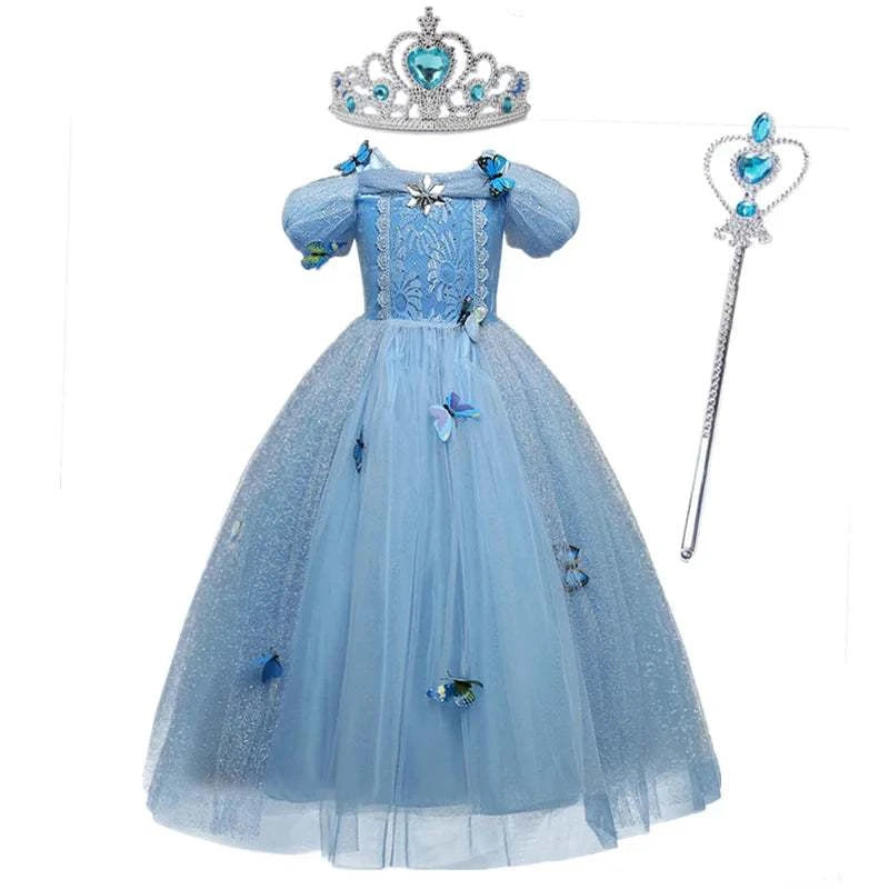 Girls Princess Dress 2023 Girl Encanto Cosplay Princess Elsa Costume Kids Birthday Party Halloween Carnival Party Fancy Dress