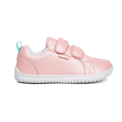 Kids Barefoot Shoes Boys Girls Wide Toe Minimalist Fashion Sneakers Lightweight Hook Loop Artificial Leather Walking Flats